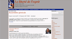Desktop Screenshot of lalibertedelesprit.org