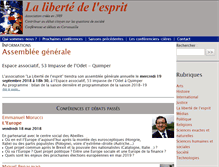 Tablet Screenshot of lalibertedelesprit.org